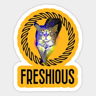 Freshious (kitty cat logo) Sticker